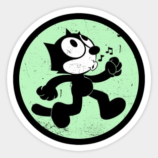 Felix The Cat Walking Whistle Sticker